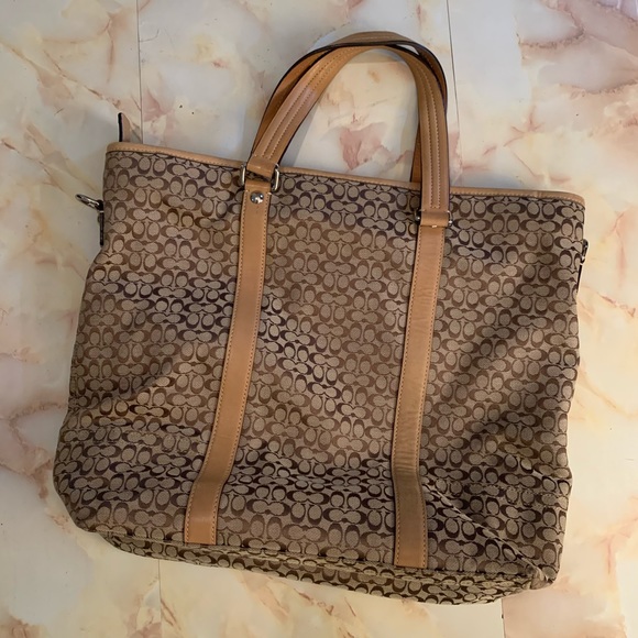 ♦️𝗦𝗢𝗟𝗗♦️ VTG coach large shoulder tote bag - Picture 8 of 16
